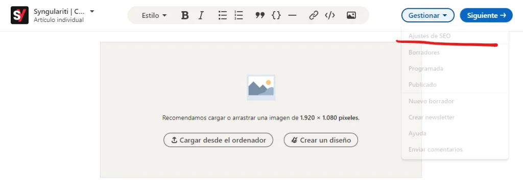 Ajustes de SEO en LinkedIn